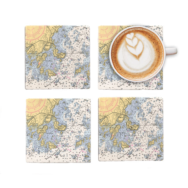 Spruce Head, ME- Marble Coaster Set