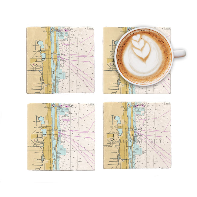 West Palm Beach, FL- Marble Coaster Set