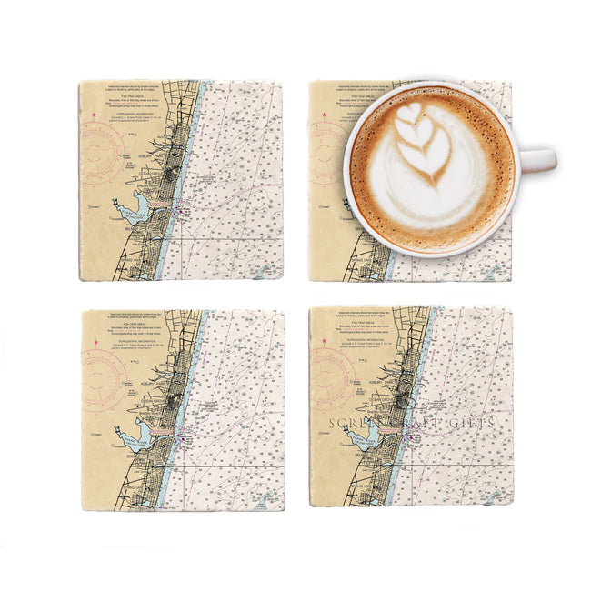 Ocean Grove, NJ  - Marble Coaster Set