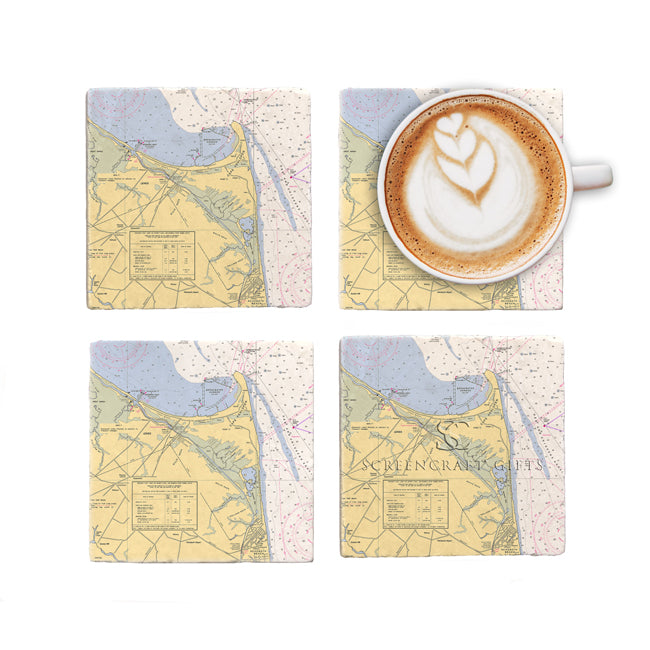 Cape Henlopen, DE- Marble Coaster Set
