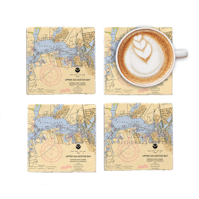 Clear Lake, TX-  Marble Coaster Set