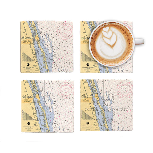 Vero Beach, FL - Marble Coaster Set