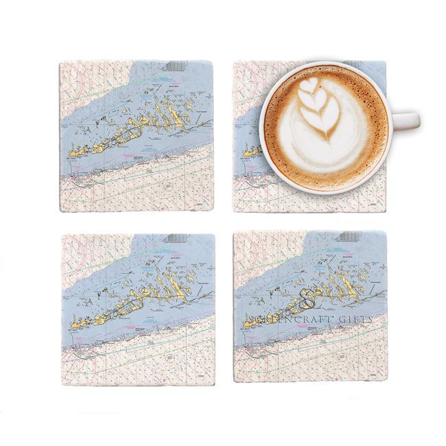 Lower Keys, FL-  Marble Coaster Set