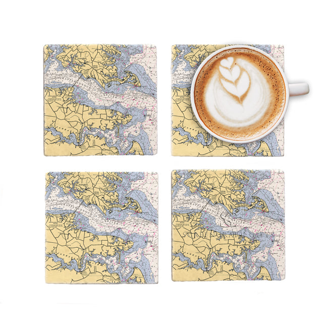 Irvington, VA- Marble Coaster Set
