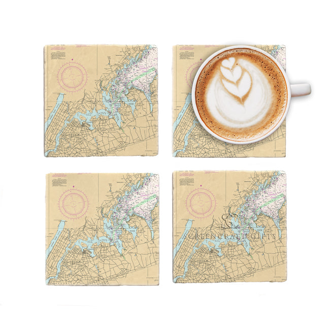North West Long Island, NY  - Marble Coaster Set