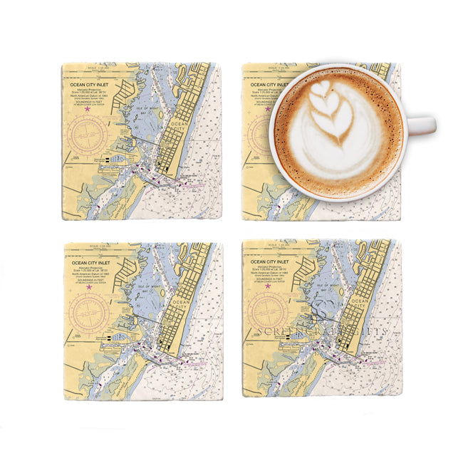 Ocean City, MD- Marble Coaster Set