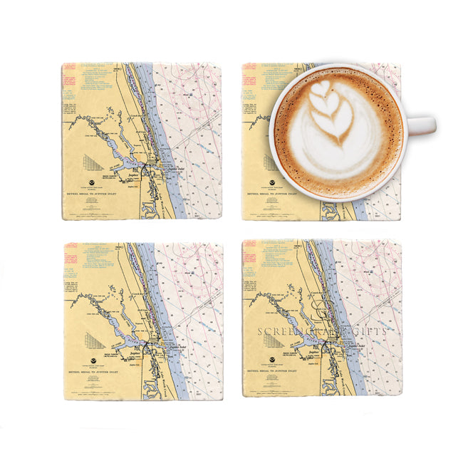 Jupiter, FL- Marble Coaster Set