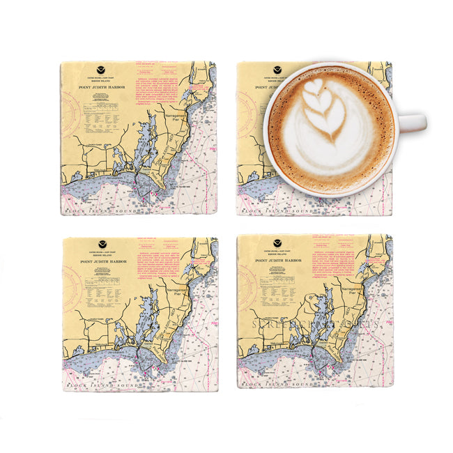 Point Judith, RI - Marble Coaster Set