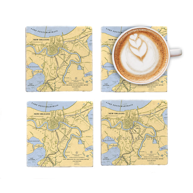 New Orleans, LA- Marble Coaster Set