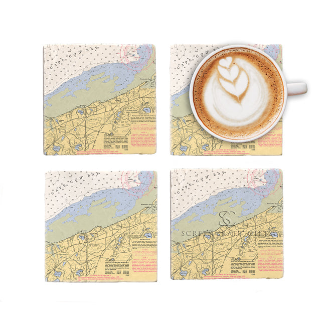 Brewster,  MA - Marble Coaster Set