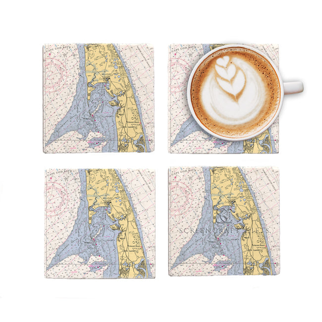Wellfleet, MA- Marble Coaster Set