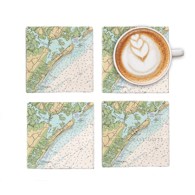 Ocean City, NJ - Marble Coaster Set
