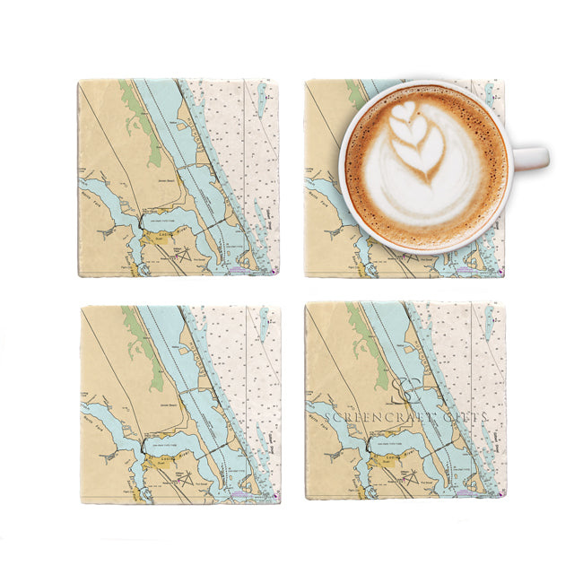 Jensen Beach, FL- Marble Coaster Set