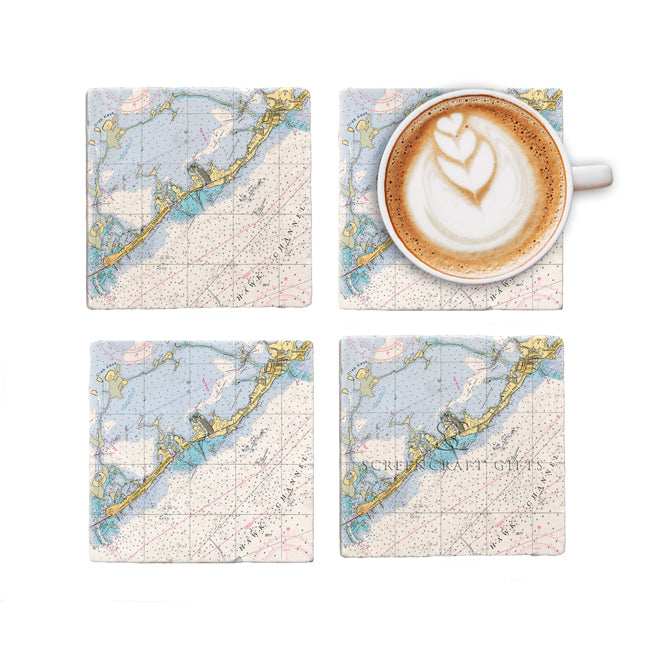 Islamorada, FL- Marble Coaster Set