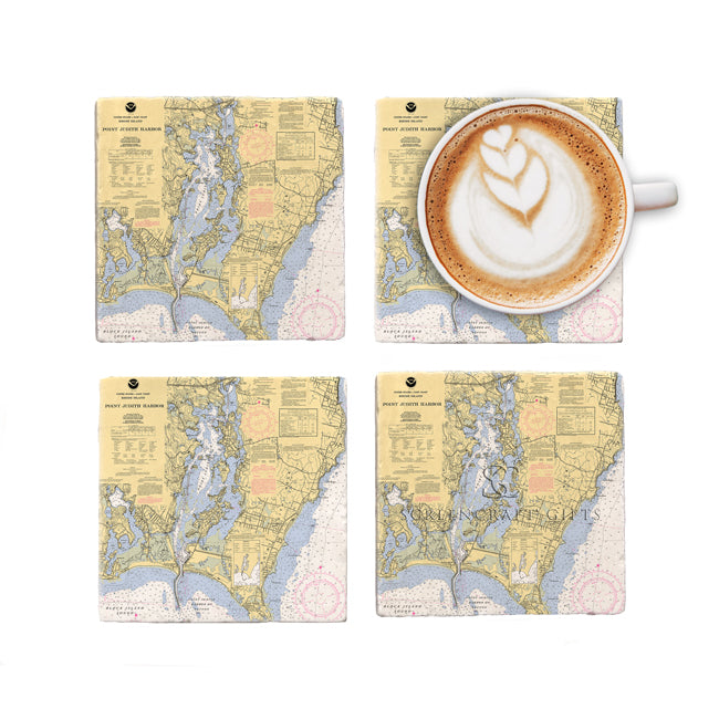 Point Judith, RI- Marble Coaster Set