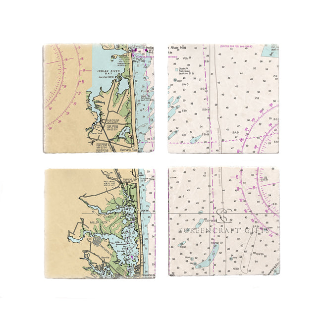 Bethany Beach, DE- Marble Coaster Set