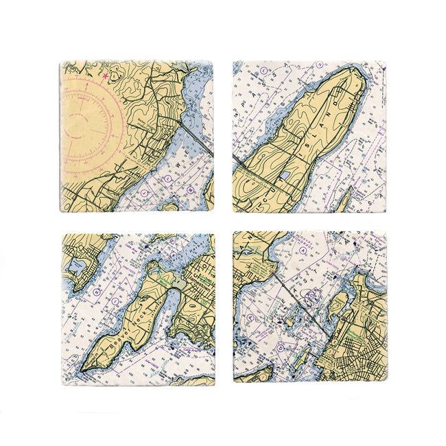 Jamestown, RI- Marble Coaster Set