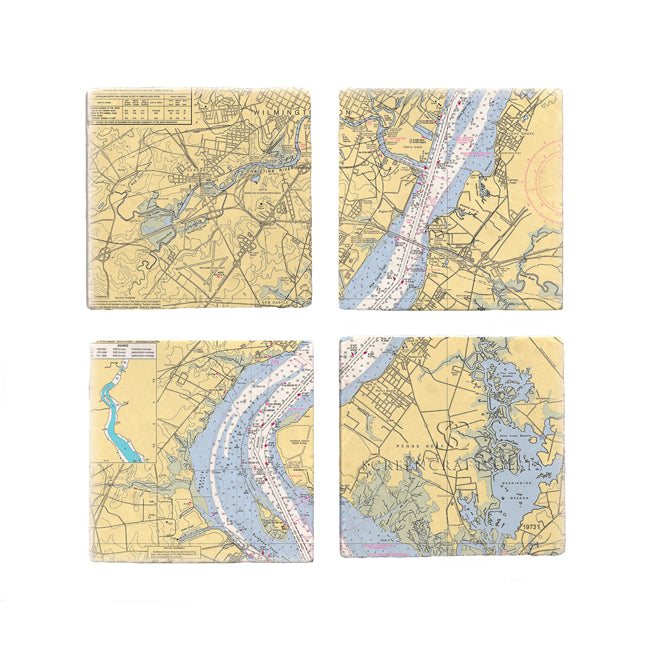 Wilmington, DE- Marble Coaster Set