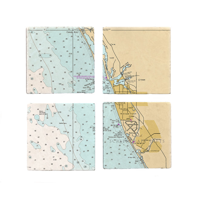 Venice, FL - Marble Coaster Set