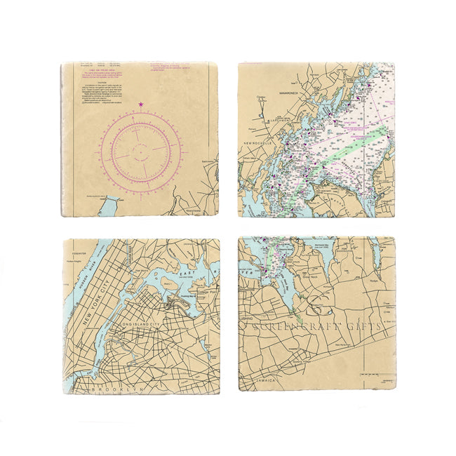 North West Long Island, NY  - Marble Coaster Set