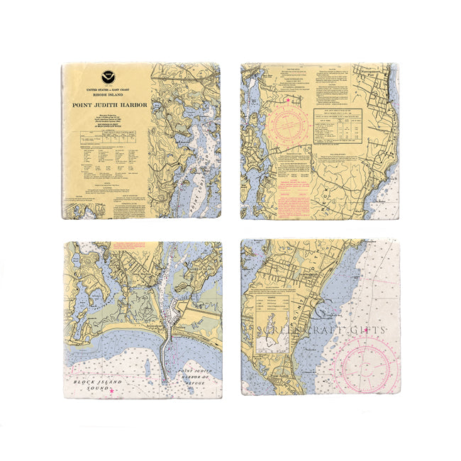 Point Judith, RI- Marble Coaster Set