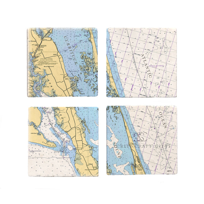 Duck, NC - Marble Coaster Set
