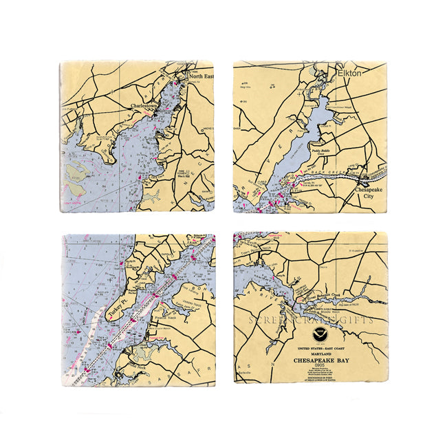 Elkton, MD- Marble Coaster Set