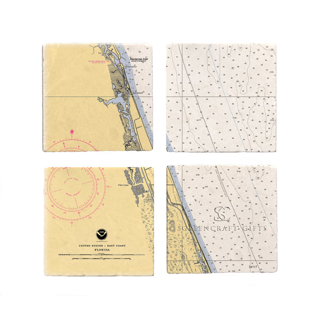 Palm Coast, FL - Marble Coaster Set