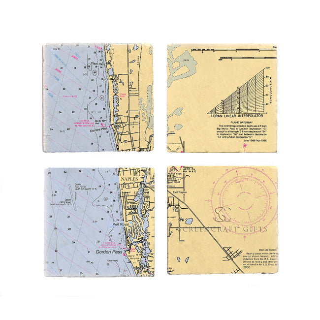 Naples, FL- Marble Coaster Set