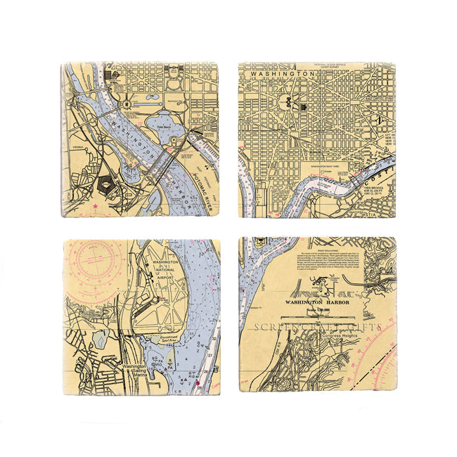 Washington, DC - Marble Coaster Set