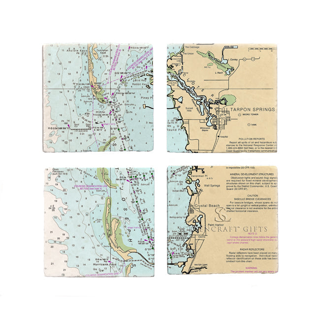 Tarpon Springs, FL- Marble Coaster Set