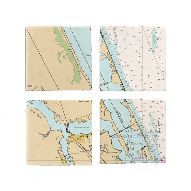 Jensen Beach, FL- Marble Coaster Set