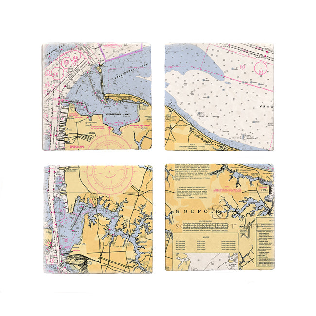 Norfolk, VA - Marble Coaster Set
