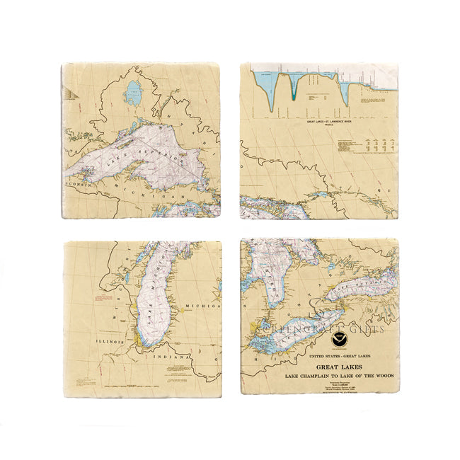 The Great Lakes - Marble Coaster Set