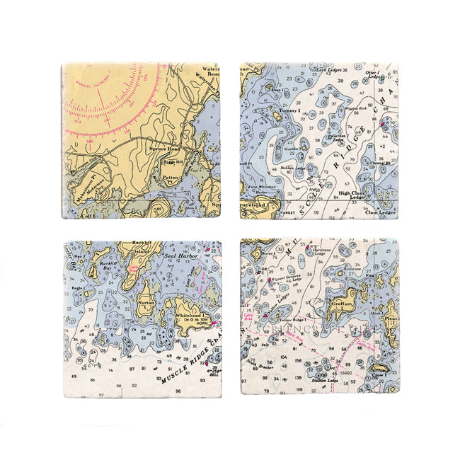 Spruce Head, ME- Marble Coaster Set