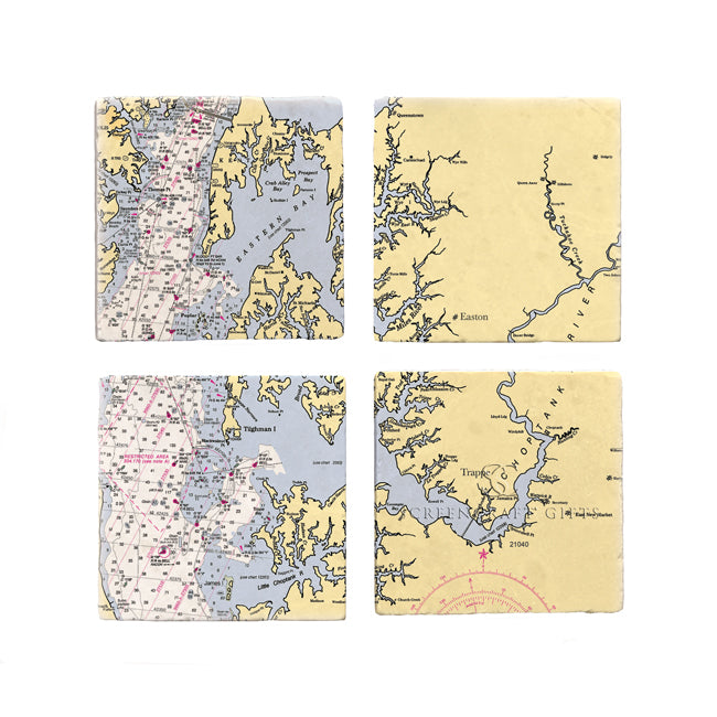 Easton, MD - Marble Coaster Set