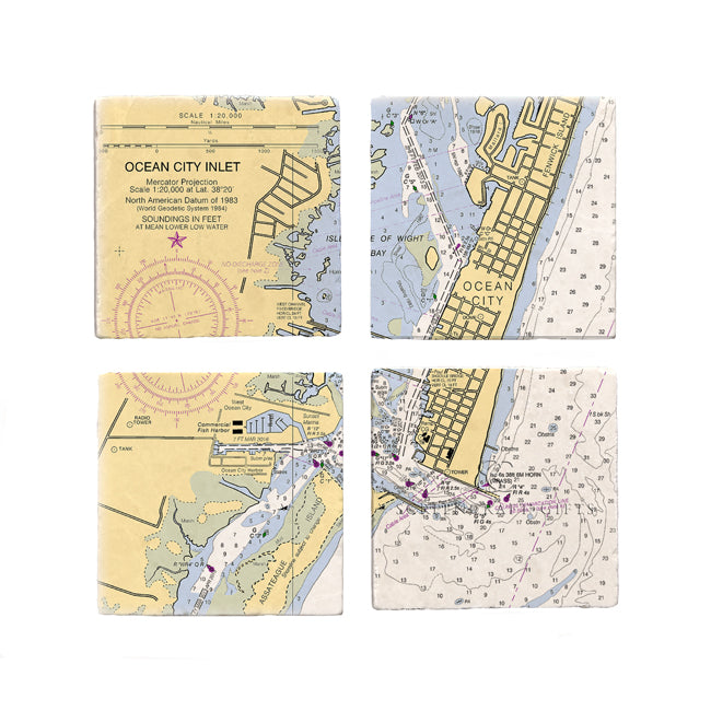 Ocean City, MD- Marble Coaster Set