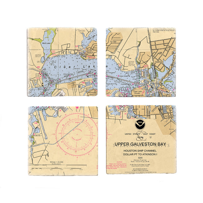 Clear Lake, TX-  Marble Coaster Set