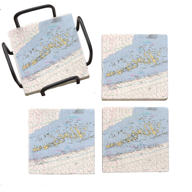 Lower Keys, FL-  Marble Coaster Set