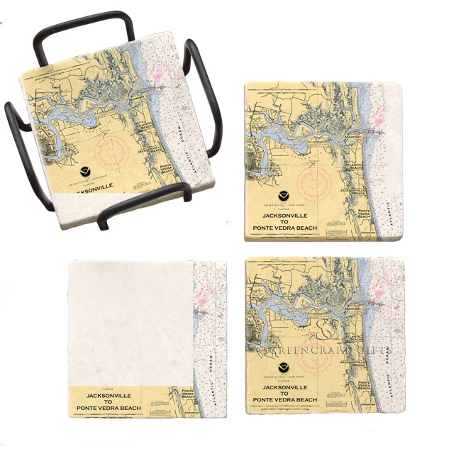 Jacksonville, FL - Marble Coaster Set
