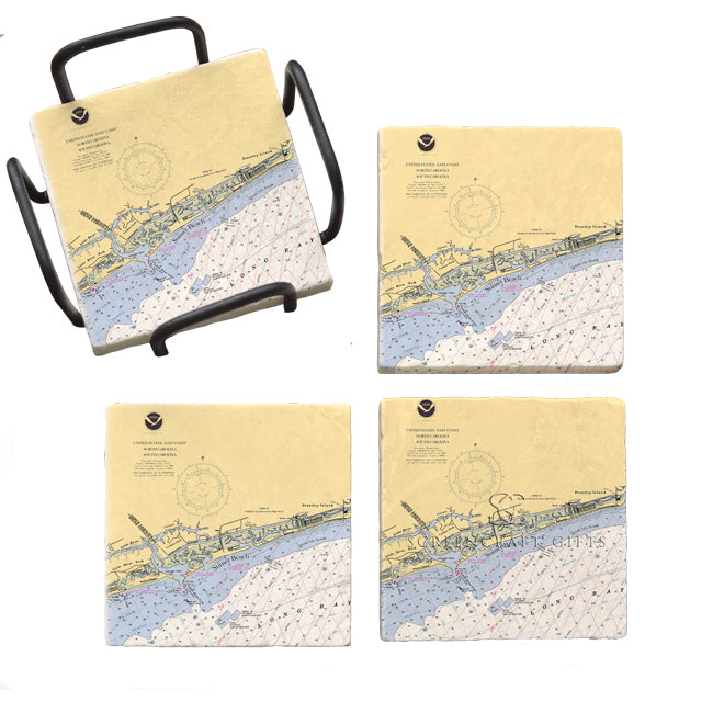 Sunset Beach, NC - Marble Coaster Set