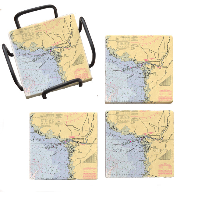 Steinhatchee, FL- Marble Coaster Set