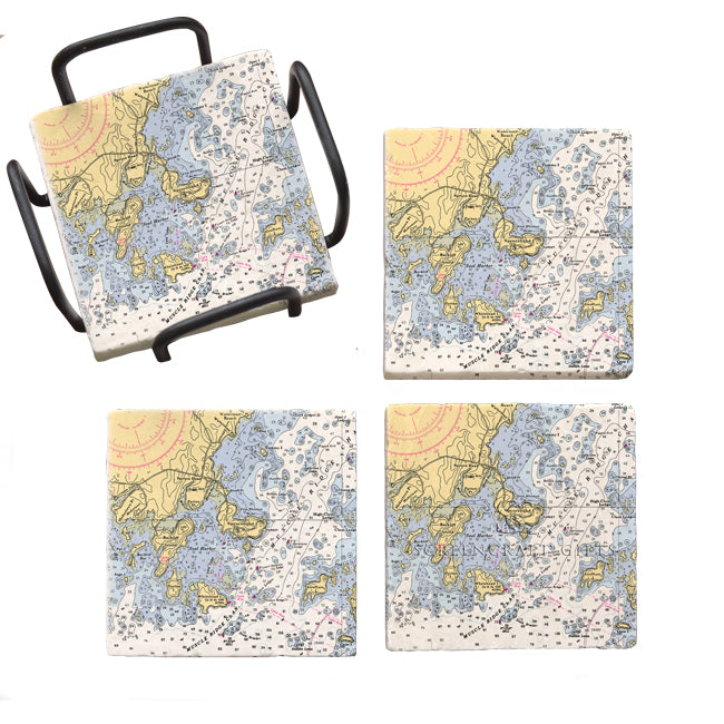 Spruce Head, ME- Marble Coaster Set