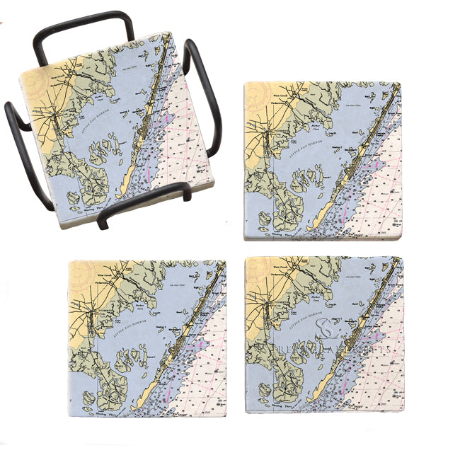 Beach Haven, NJ- Marble Coaster Set