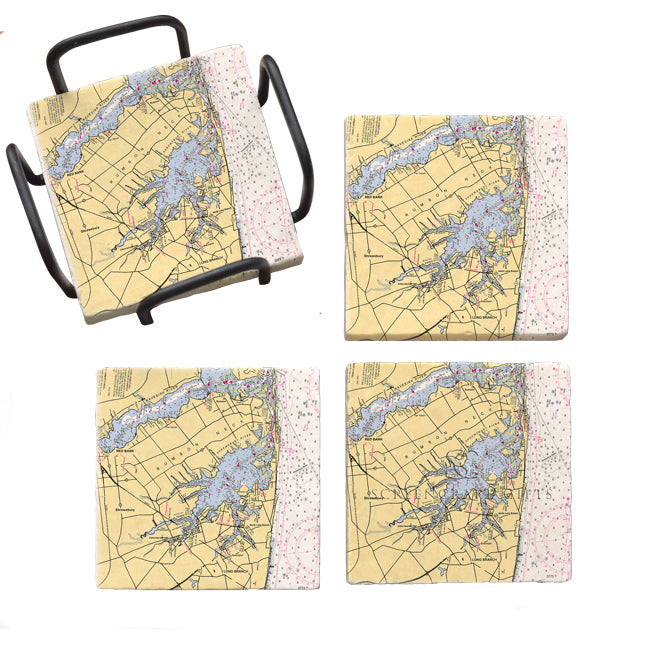 Rumson, NJ-  Marble Coaster Set