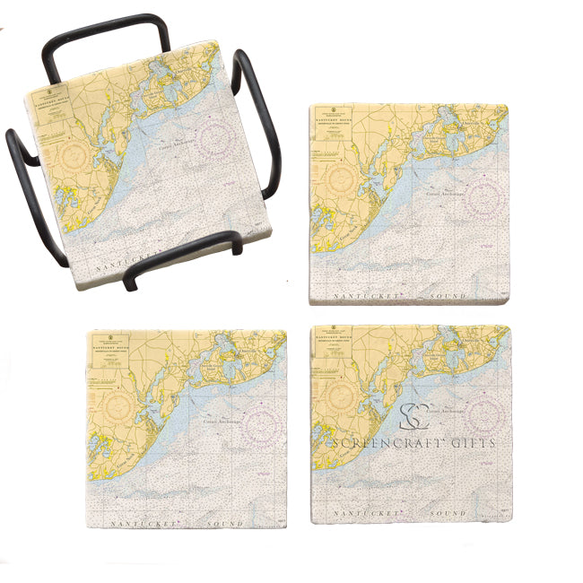 Osterville, MA - Marble Coaster Set
