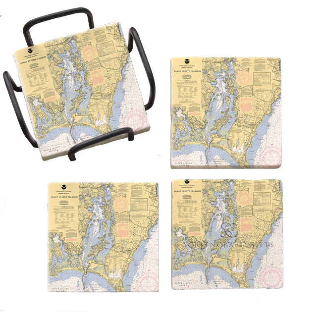 Point Judith, RI- Marble Coaster Set