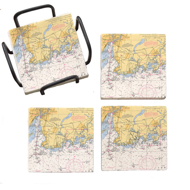 East Haven, CT - Marble Coaster Set