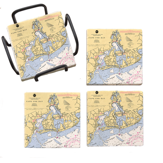 Osterville, MA - Marble Coaster Set