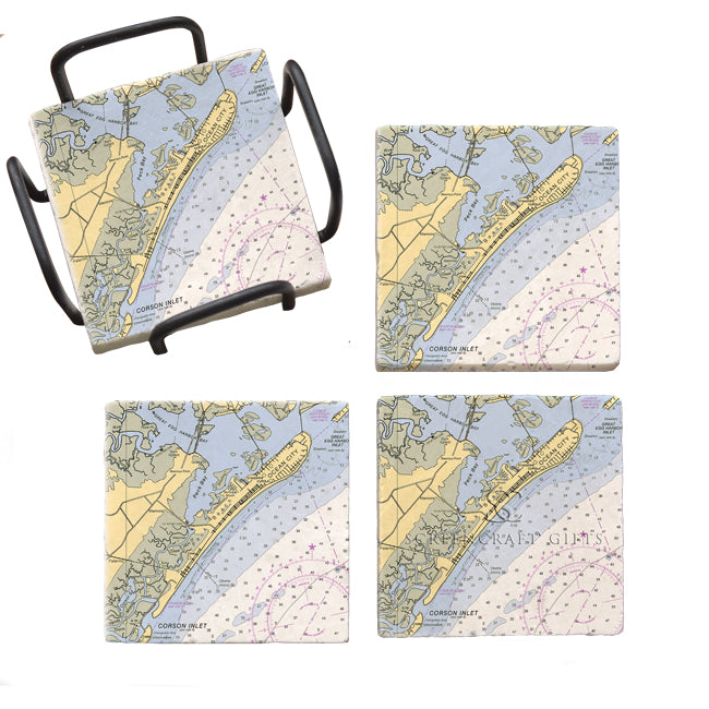 Ocean City, NJ- Marble Coaster Set